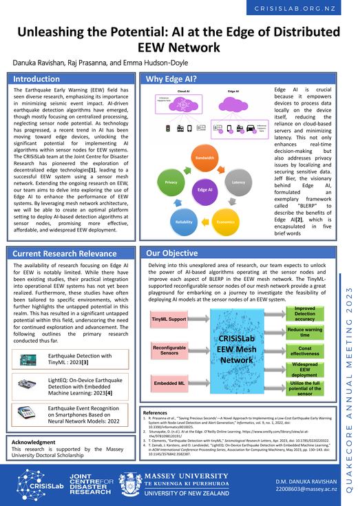Poster: Unleashing the potential: AI at the edge of a distributed EEW network